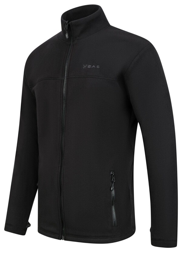 2as Chestert Erkek Tam Fermuarlı İnce Polar Sweatshırt Siyah - 2AS (1)