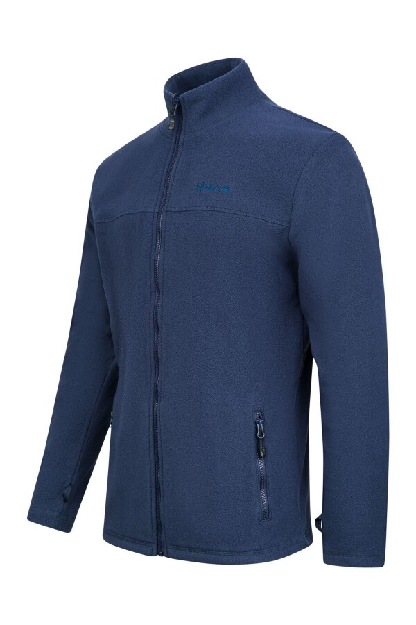 2as Chestert Erkek Tam Fermuarlı İnce Polar Sweatshırt Lacivert - 2AS (1)