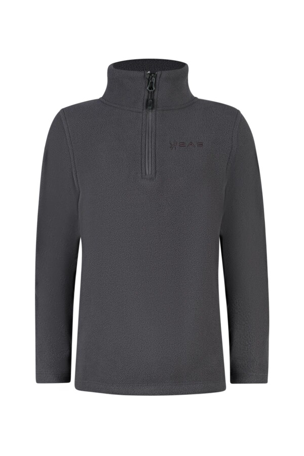 2AS Clara Çocuk Yarım Fermuarlı İnce Polar Sweatshirt Antrasit - 2AS