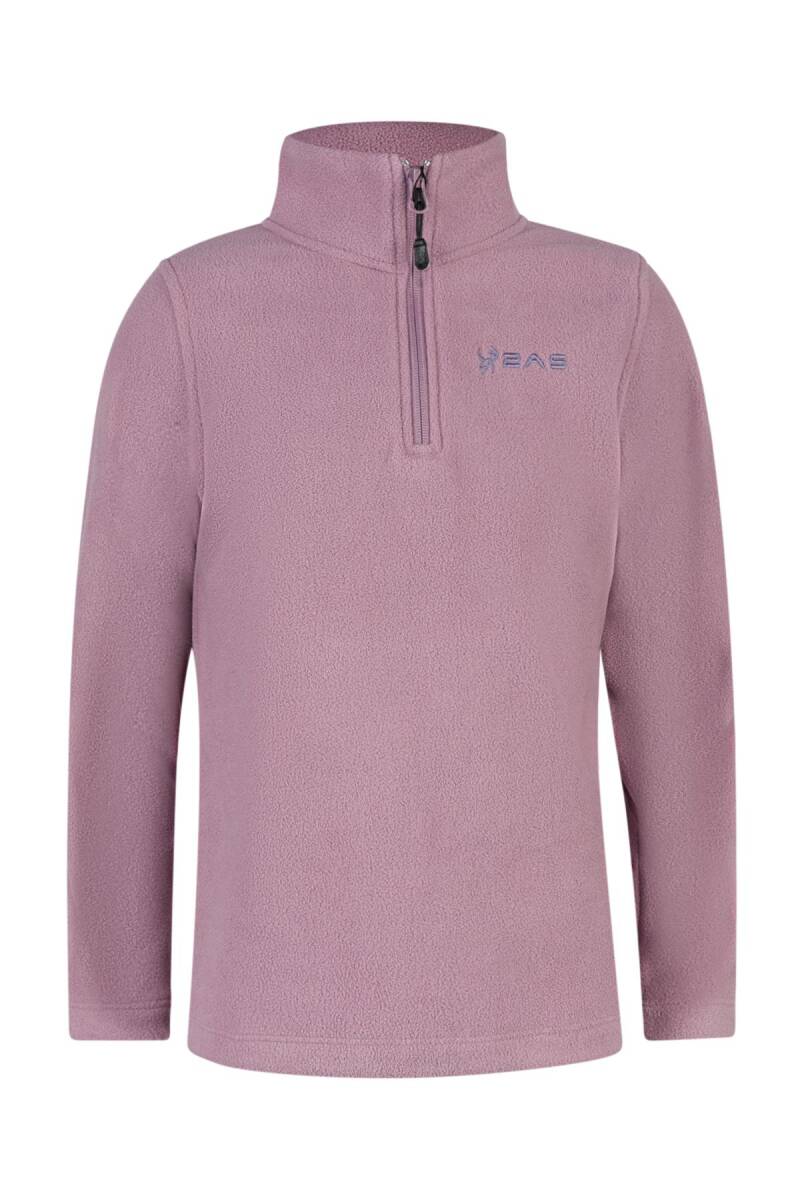 2AS Clara Çocuk Yarım Fermuarlı İnce Polar Sweatshirt Lila - 1