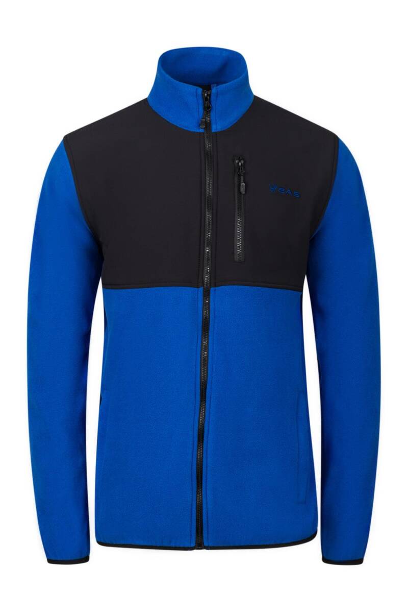 2AS Cliff Erkek Parçalı İnce Polar Sweatshirt Mavi - 1