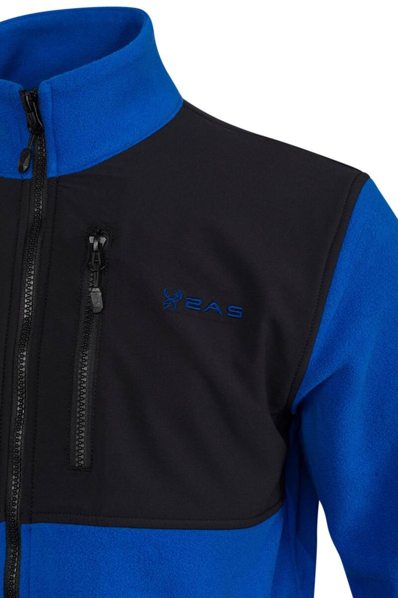 2AS Cliff Erkek Parçalı İnce Polar Sweatshirt Mavi - 3