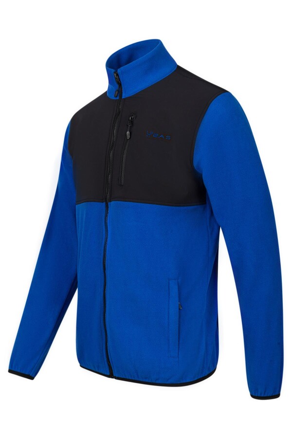 2AS Cliff Erkek Parçalı İnce Polar Sweatshirt Mavi - 2AS (1)