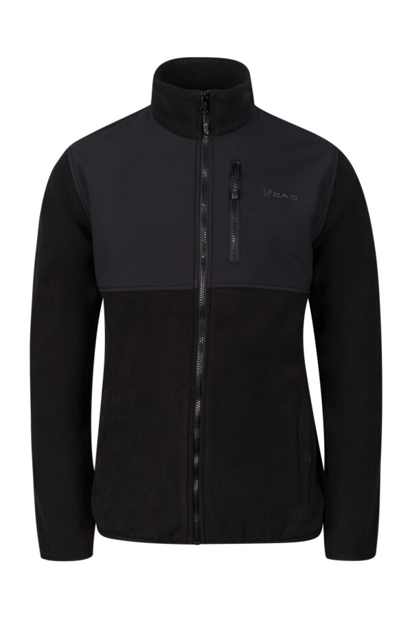 2AS Cliff Erkek Parçalı İnce Polar Sweatshirt Siyah - 2AS