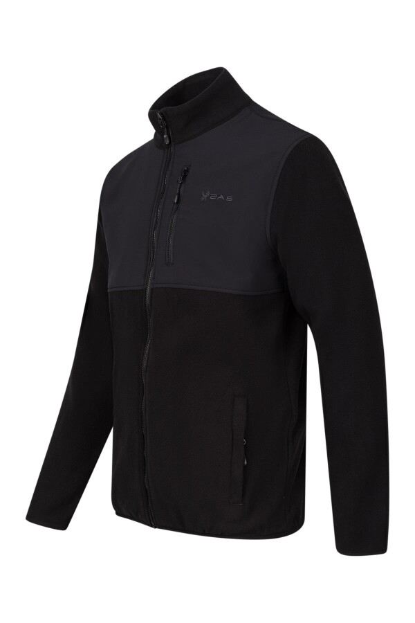 2AS Cliff Erkek Parçalı İnce Polar Sweatshirt Siyah - 2AS (1)
