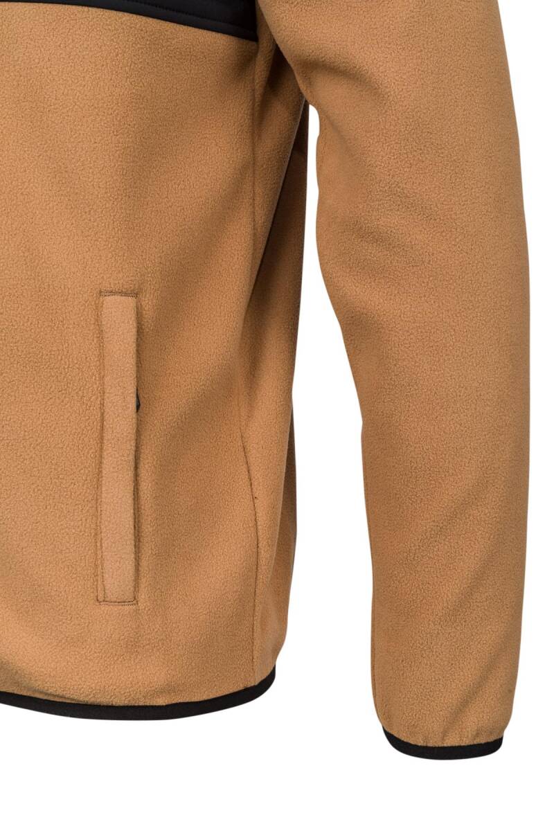 2AS Cliff Erkek Parçalı İnce Polar Sweatshirt Camel - 4