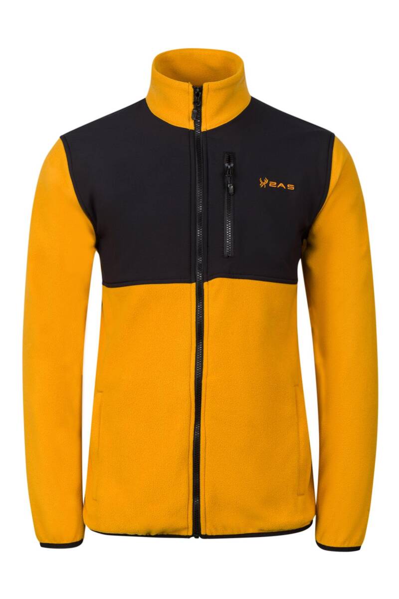 2AS Cliff Erkek Parçalı İnce Polar Sweatshirt Hardal - 1