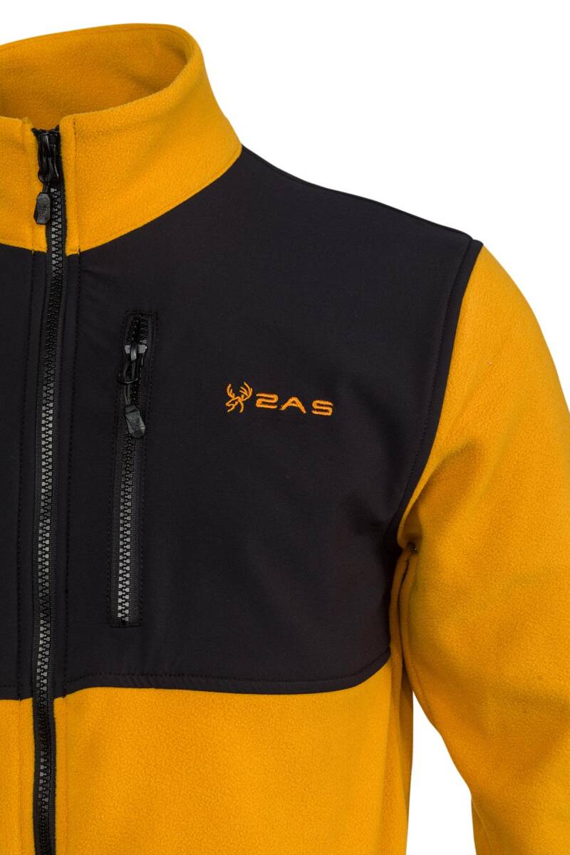 2AS Cliff Erkek Parçalı İnce Polar Sweatshirt Hardal - 3