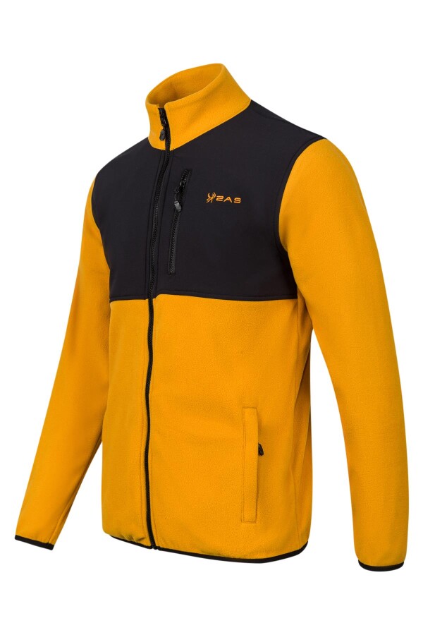 2AS Cliff Erkek Parçalı İnce Polar Sweatshirt Hardal - 2AS (1)