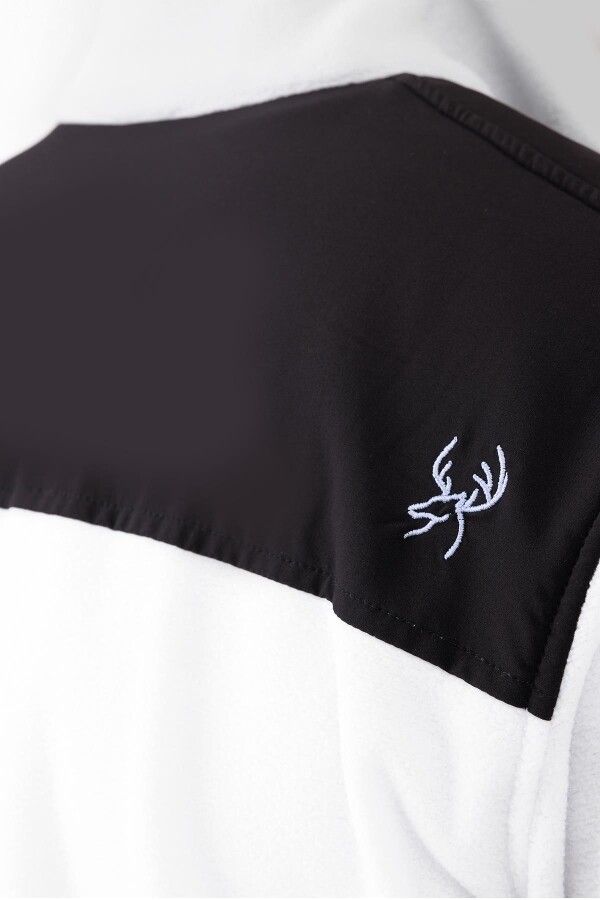 2AS Cliff Erkek Parçalı İnce Polar Sweatshirt Beyaz - 2AS (1)