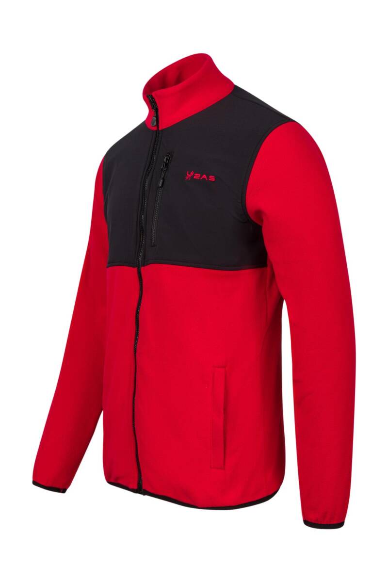 2AS Cliff Erkek Parçalı İnce Polar Sweatshirt Kırmızı - 2