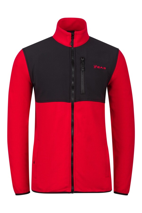 2AS Cliff Erkek Parçalı İnce Polar Sweatshirt Kırmızı - 2AS
