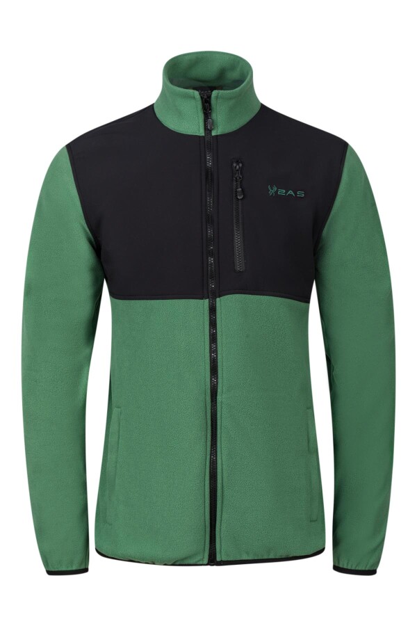 2AS Cliff Erkek Parçalı İnce Polar Sweatshirt Yeşil - 2AS