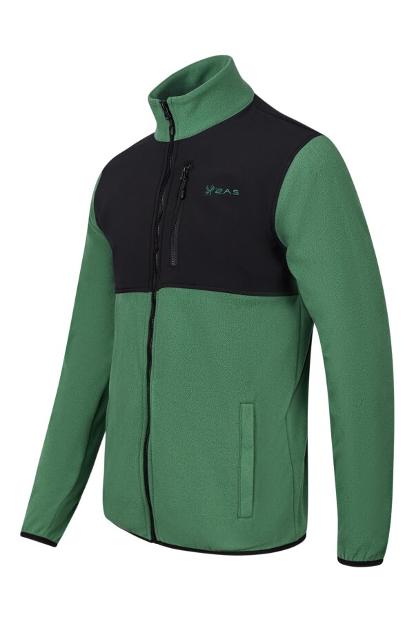 2AS Cliff Erkek Parçalı İnce Polar Sweatshirt Yeşil - 2AS (1)