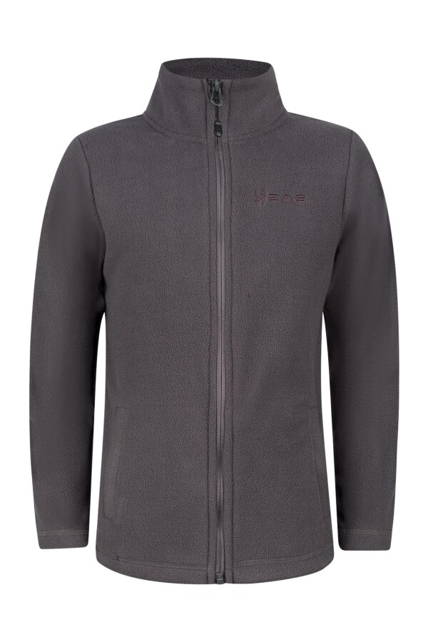 2AS Crystal Çocuk Tam Fermuarlı İnce Polar Sweatshirt Antrasit - 2AS