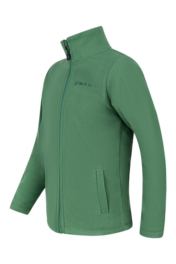 2AS Crystal Çocuk Tam Fermuarlı İnce Polar Sweatshirt Yeşil - 2AS (1)