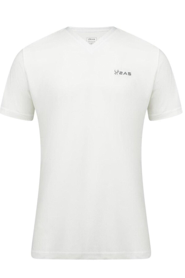 2AS Elba V Yaka T-shirt Beyaz 