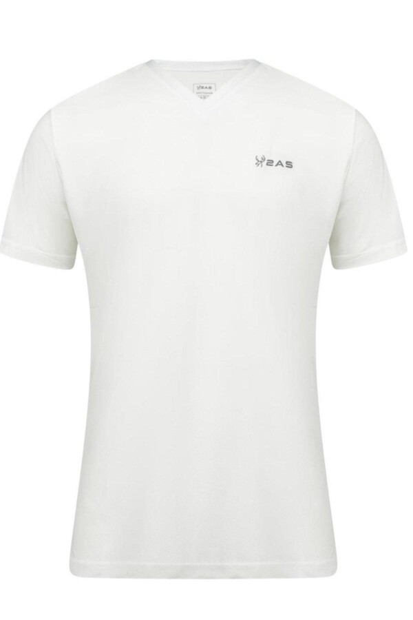 2AS Elba V Yaka T-shirt Beyaz - 2AS