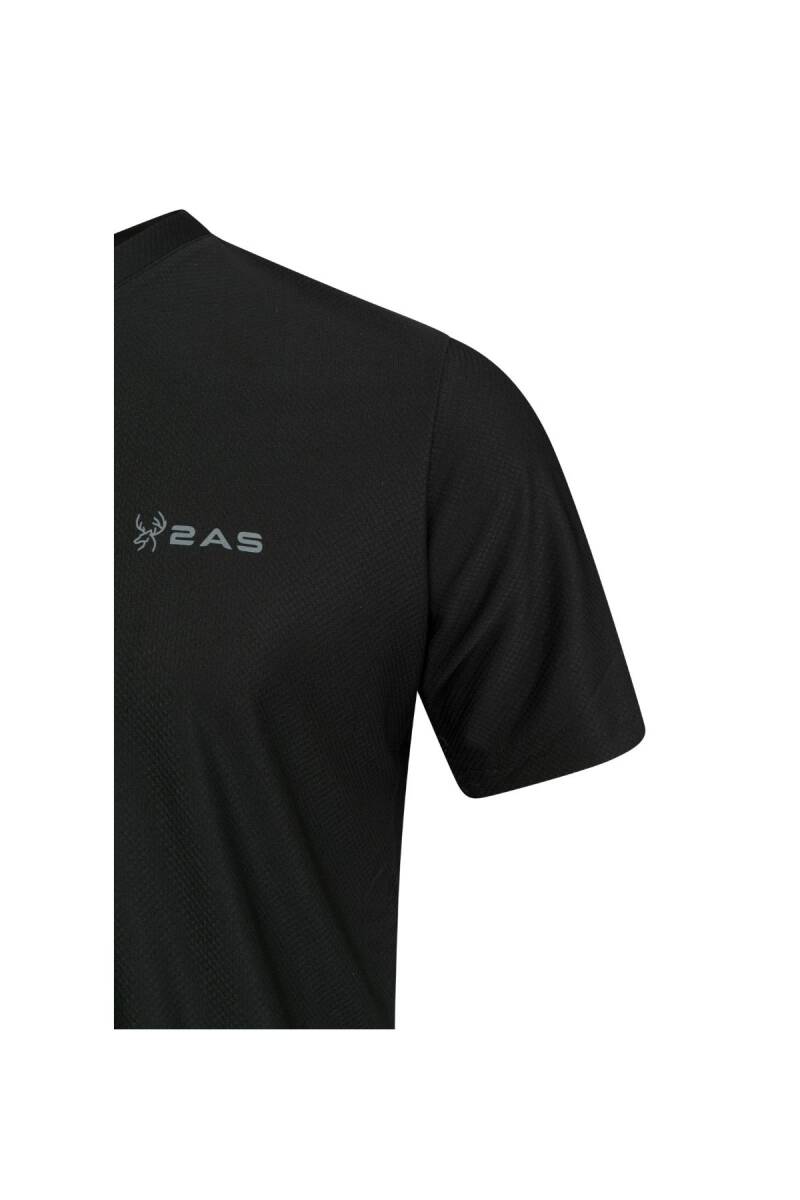 2AS Elba V Yaka T-shirt Siyah - 3