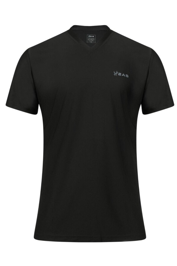 2AS Elba V Yaka T-shirt Siyah - 2AS