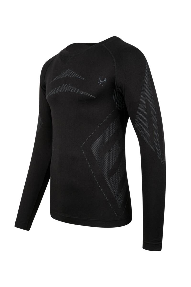 2AS Erkek Heatwave Seamless Baselayer Üst İçilk Siyah/Gri - 2