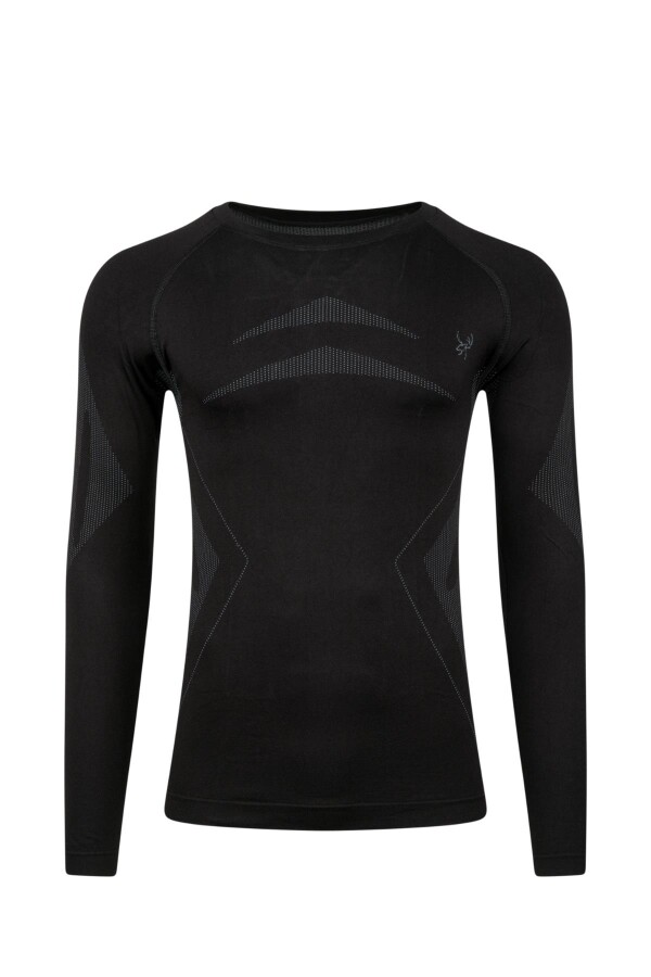 2AS Erkek Heatwave Seamless Baselayer Üst İçilk Siyah/Gri - 2AS