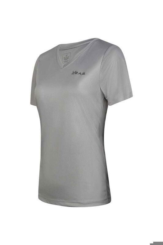 2AS Freda V Yaka Kadın Tişört Antrasit - 2AS (1)