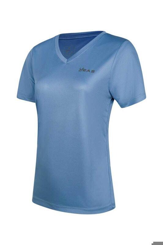 2AS Freda V Yaka Kadın Tişört Mavi - 2AS (1)