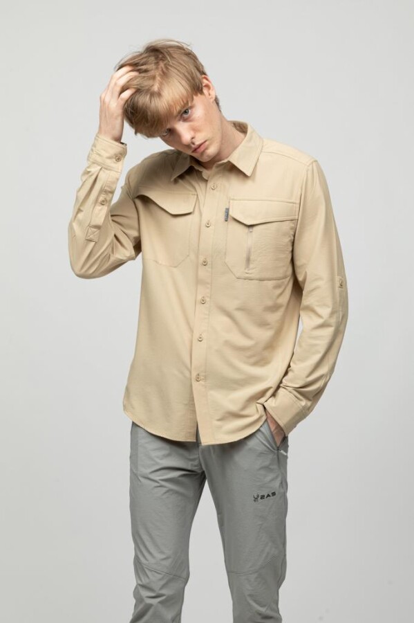 2AS Gander Erkek Gömlek Bej - 2AS (1)