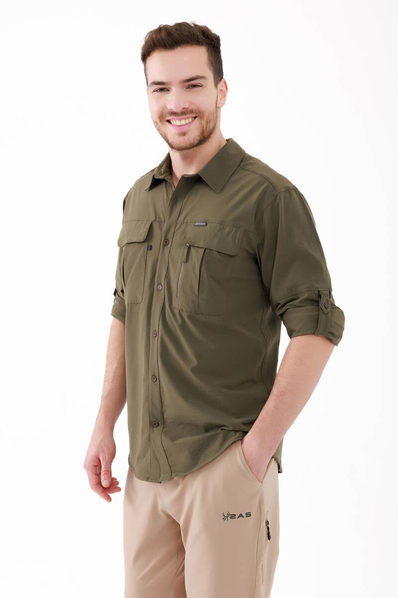 2AS Gibson Erkek Gömlek Haki - 3
