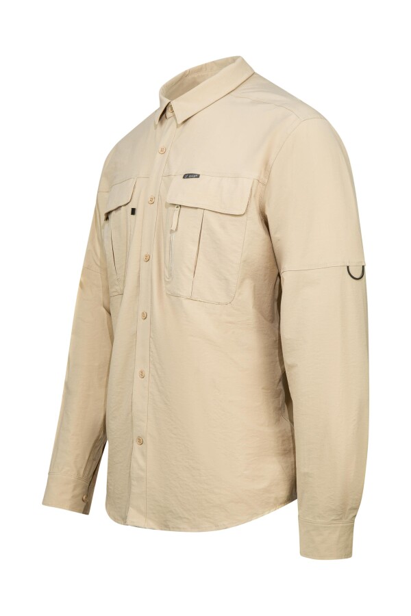 2AS Gibson Erkek Gömlek Taş - 2AS (1)