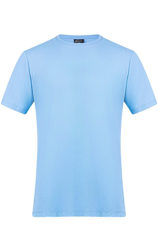 2AS Kalei Sıfır Yaka T-Shirt Mavi - 2AS