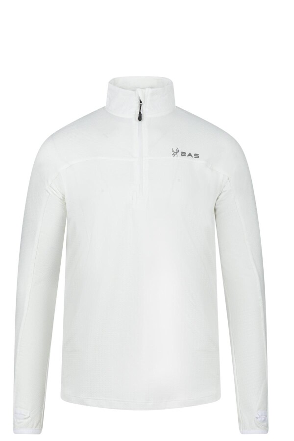 2AS Kolima Yarım Fermuarlı Sweatshirt Erkek Beyaz - 2AS