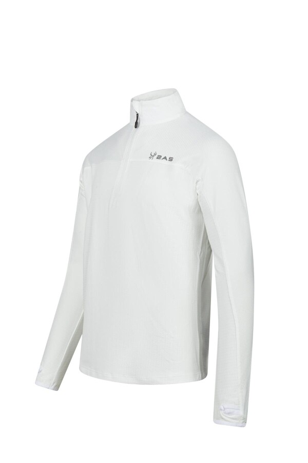 2AS Kolima Yarım Fermuarlı Sweatshirt Erkek Beyaz - 2AS (1)
