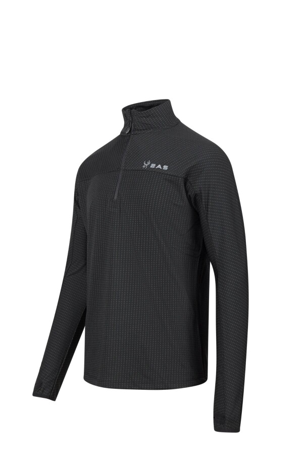 2AS Kolima Yarım Fermuarlı Sweatshirt Erkek Siyah - 2AS (1)