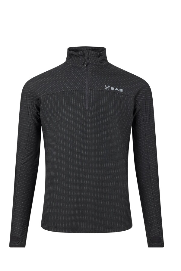 2AS Kolima Yarım Fermuarlı Sweatshirt Erkek Siyah - 2AS