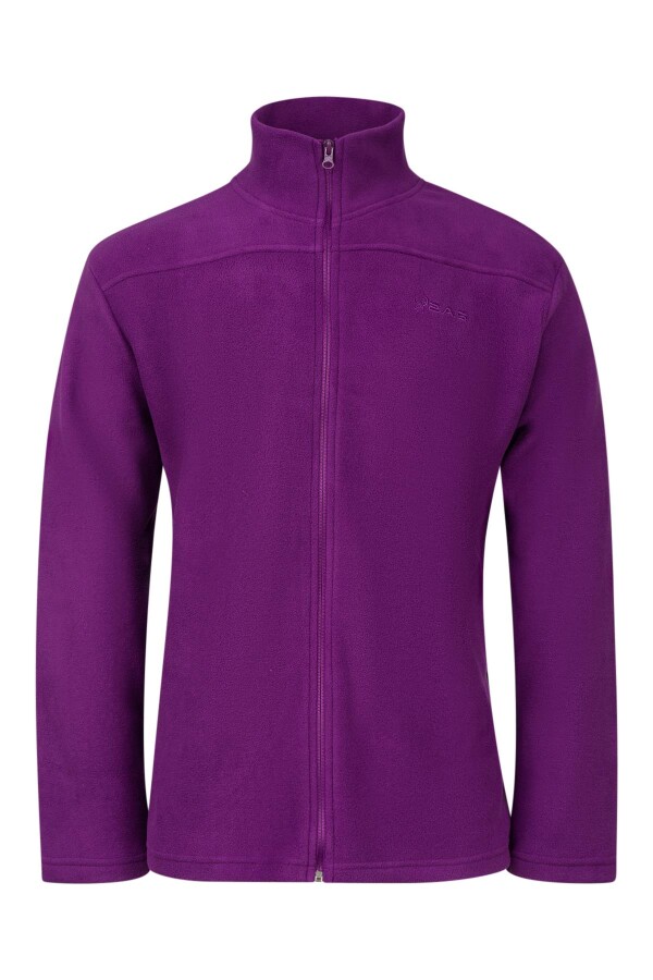 2AS Larry Erkek Tam Fermuarlı Polar Sweatshirt Mor 