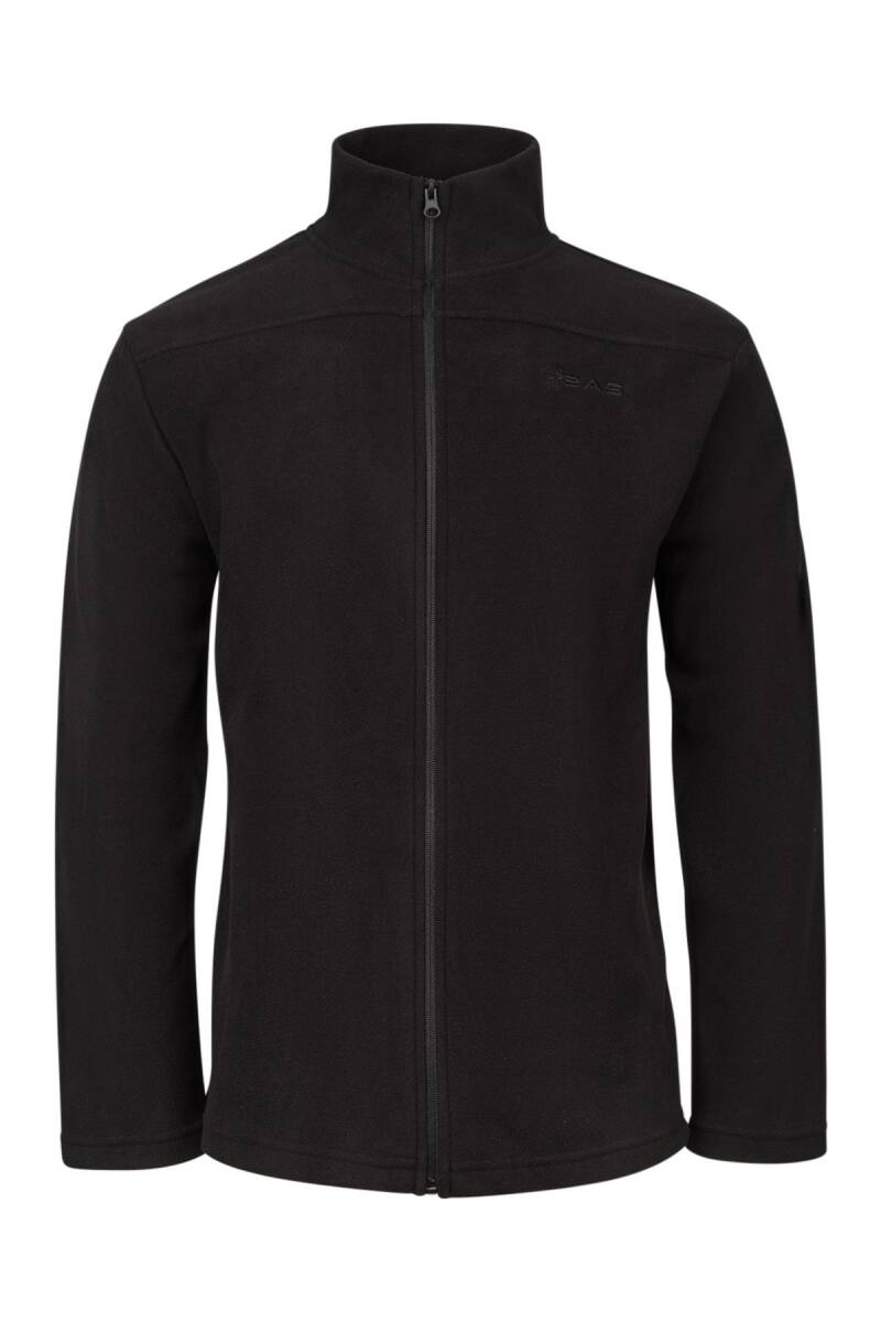 2AS Larry Erkek Tam Fermuarlı Polar Sweatshirt Siyah - 1