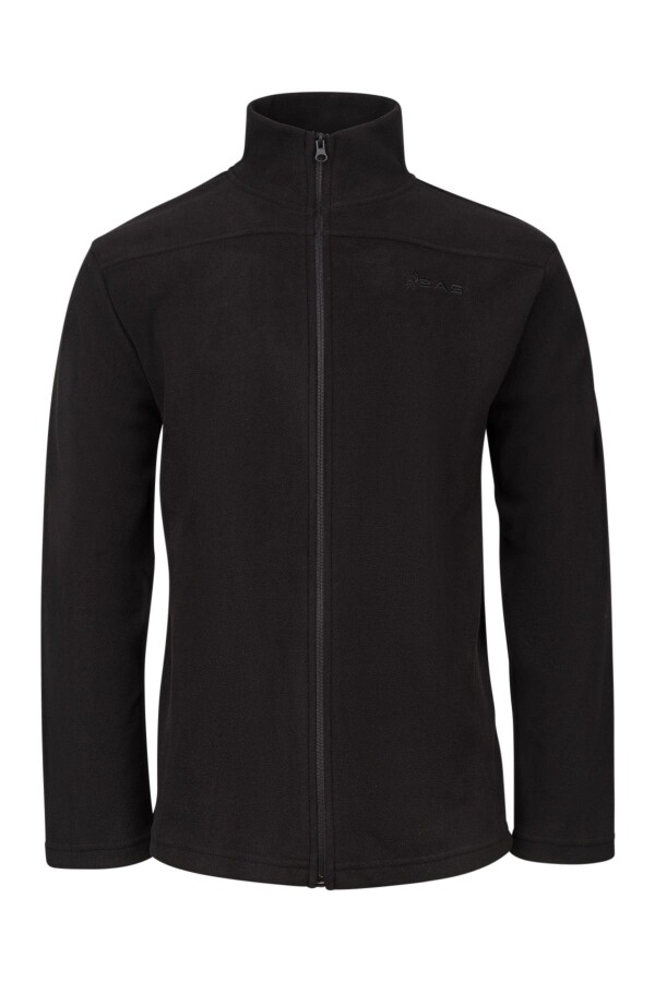 2AS Larry Erkek Tam Fermuarlı Polar Sweatshirt Siyah - 2AS