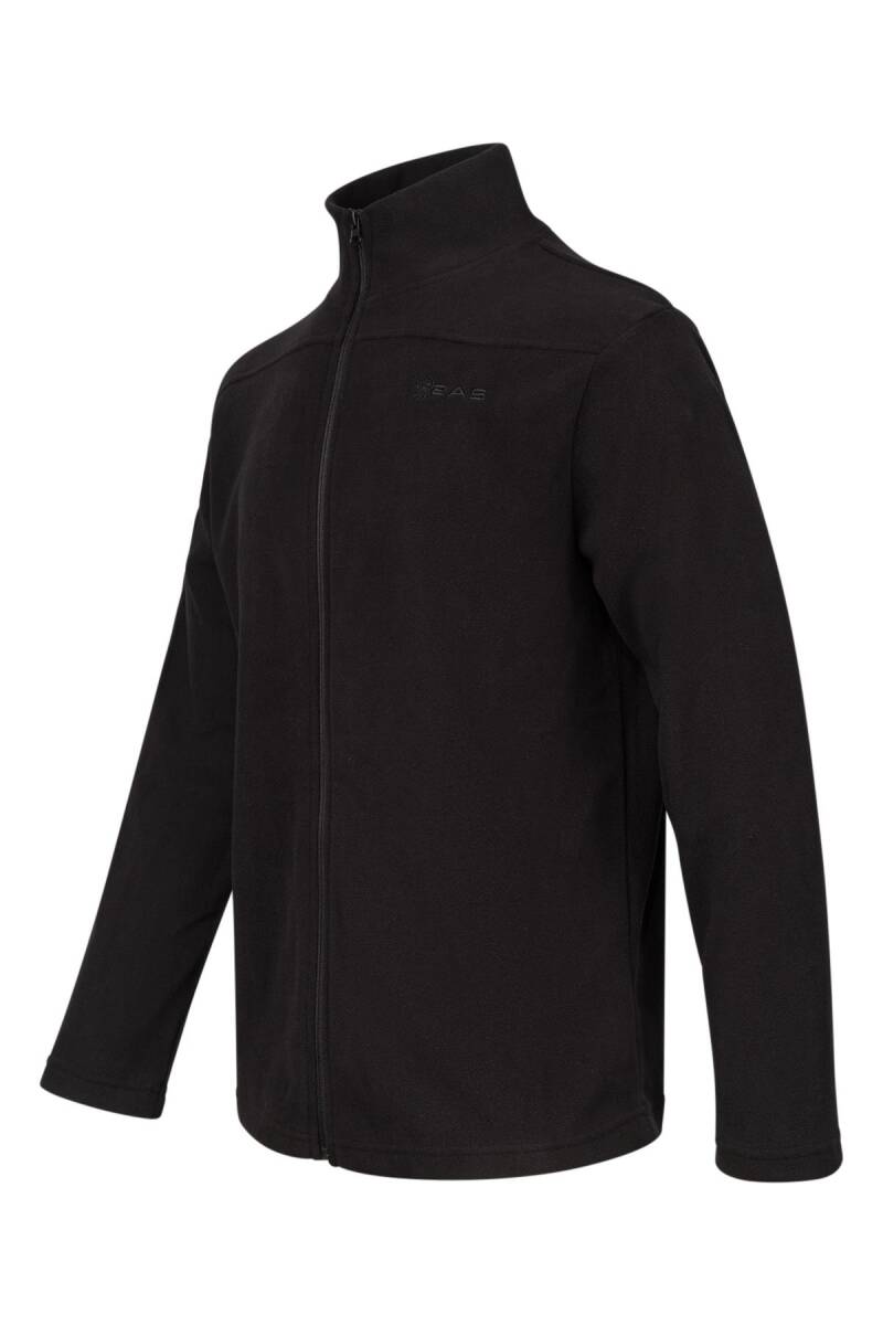 2AS Larry Erkek Tam Fermuarlı Polar Sweatshirt Siyah - 2