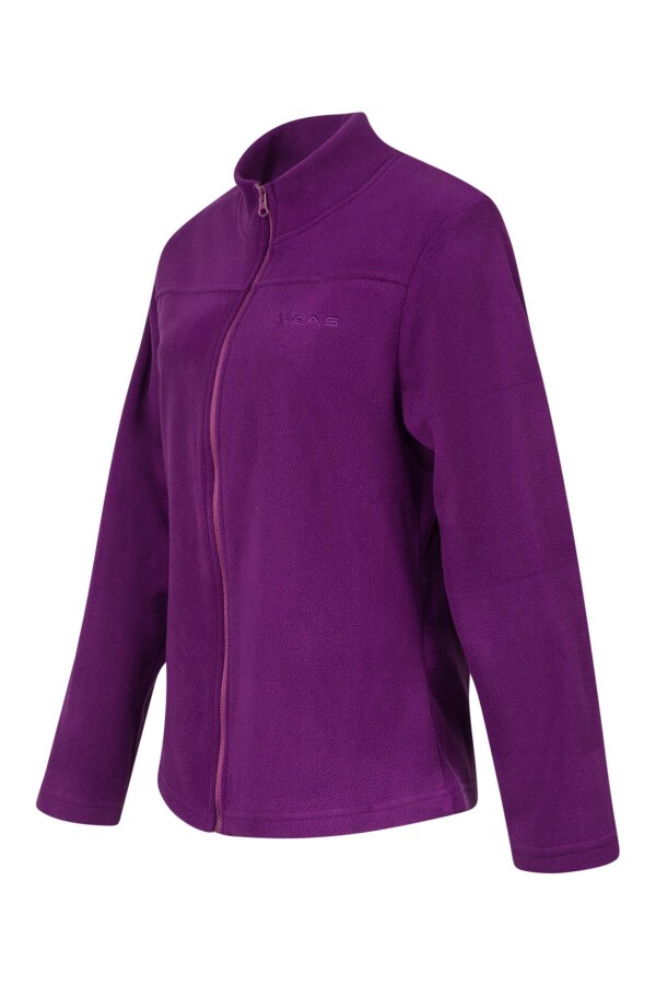 2AS Lea Kadın Tam Fermuarlı Polar Sweatshirt Mor - 2AS (1)