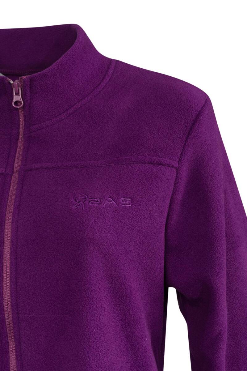 2AS Lea Kadın Tam Fermuarlı Polar Sweatshirt Mor - 3