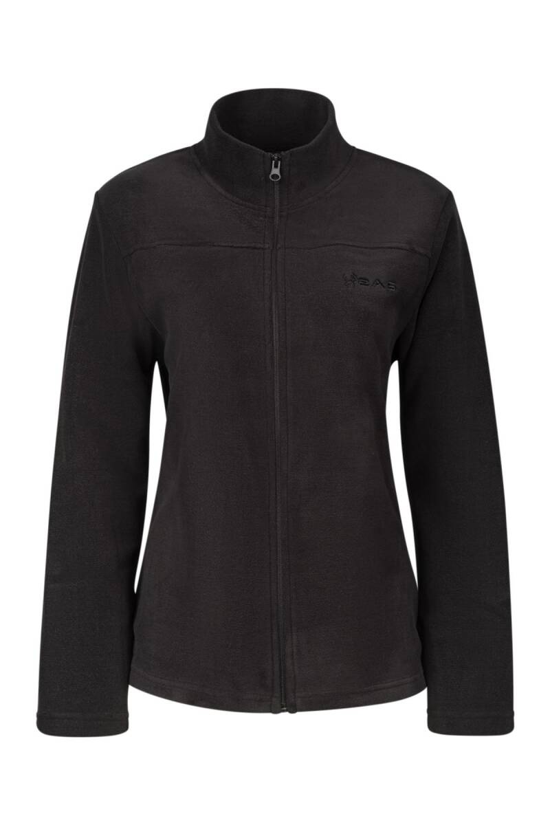 2AS Lea Kadın Tam Fermuarlı Polar Sweatshirt Siyah - 1