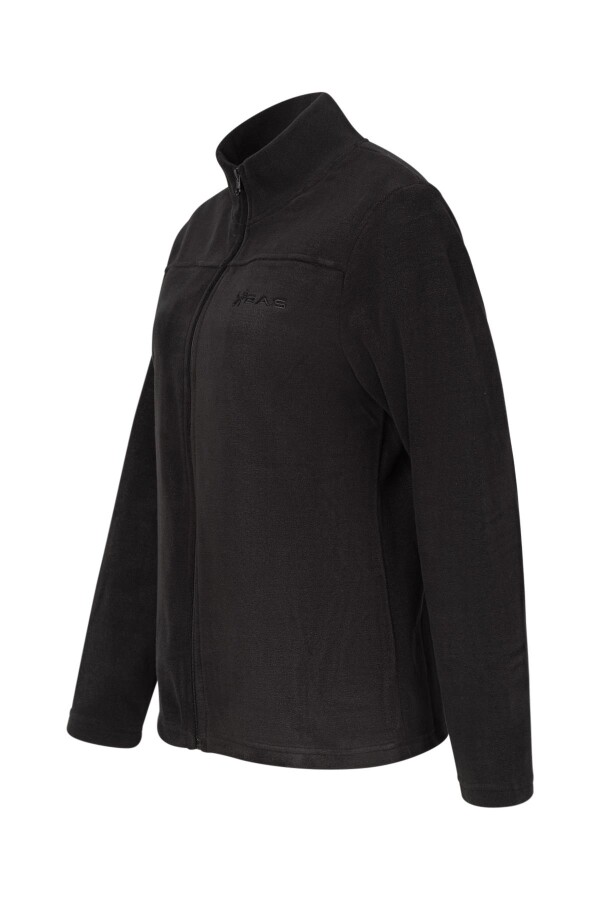 2AS Lea Kadın Tam Fermuarlı Polar Sweatshirt Siyah - 2AS (1)