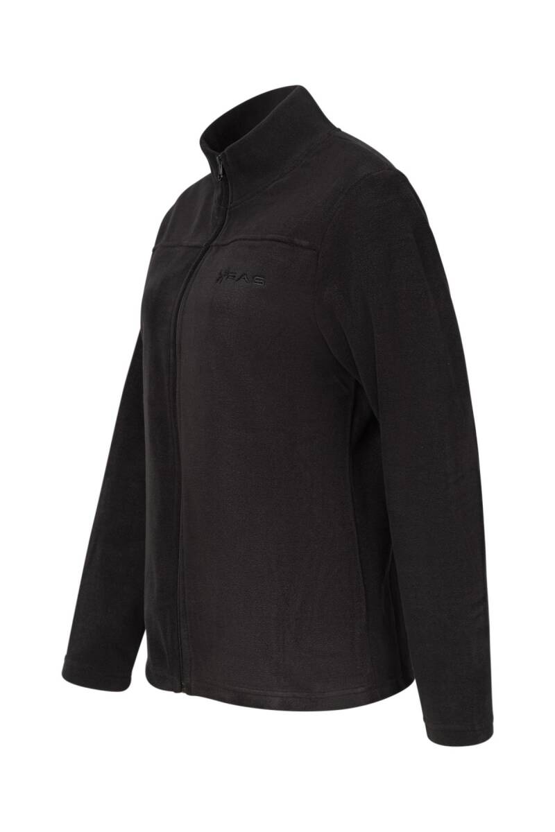 2AS Lea Kadın Tam Fermuarlı Polar Sweatshirt Siyah - 2