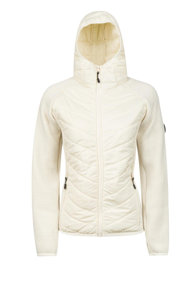 2AS Lisa Kadın Kapşonlu Tam Fermuarlı Sweat Ekru 