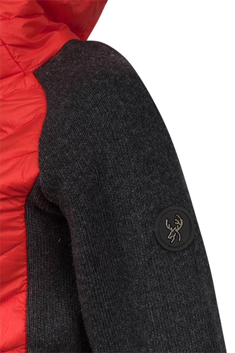 2AS Lisa Kadın Kapşonlu Tam Fermuarlı Sweat Kırmızı - 3