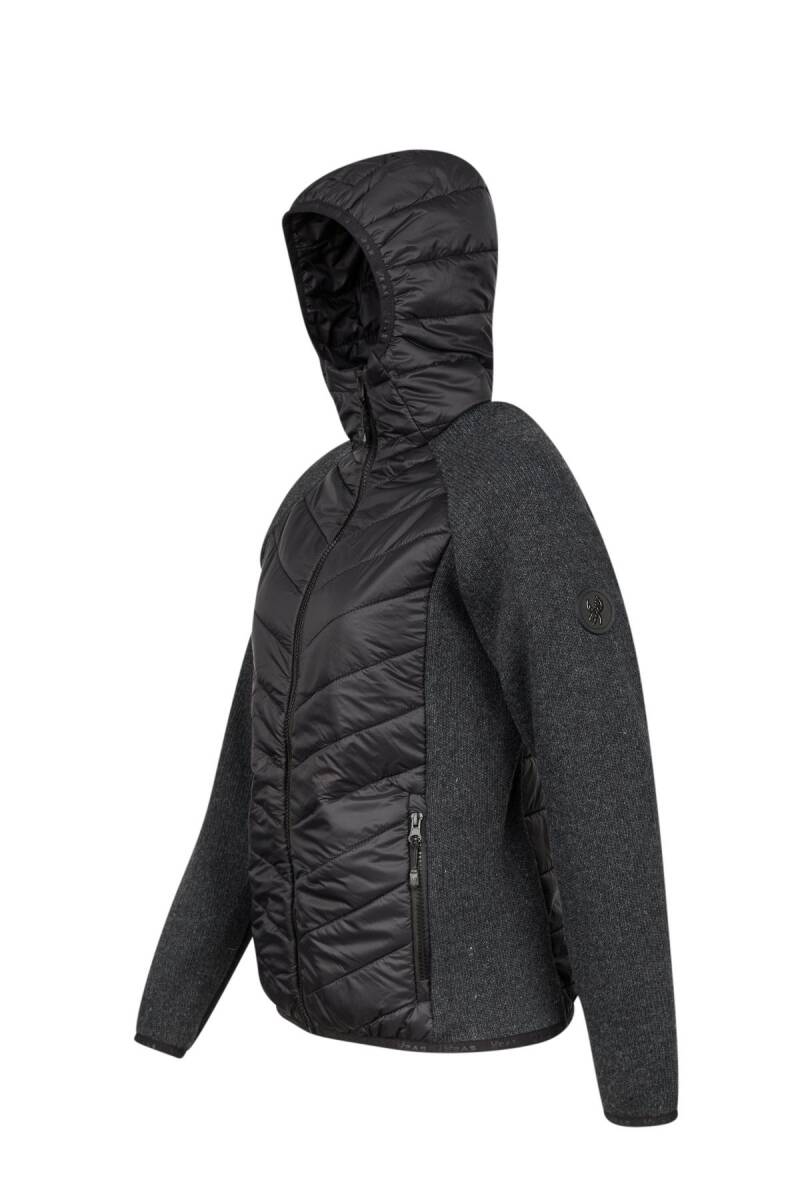 2AS Lisa Kadın Kapşonlu Tam Fermuarlı Sweat Siyah - 2