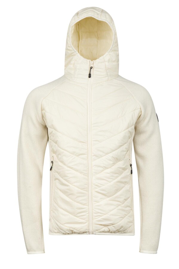 2AS Lucas Erkek Kapşonlu Tam Fermuarlı Sweat Ekru 