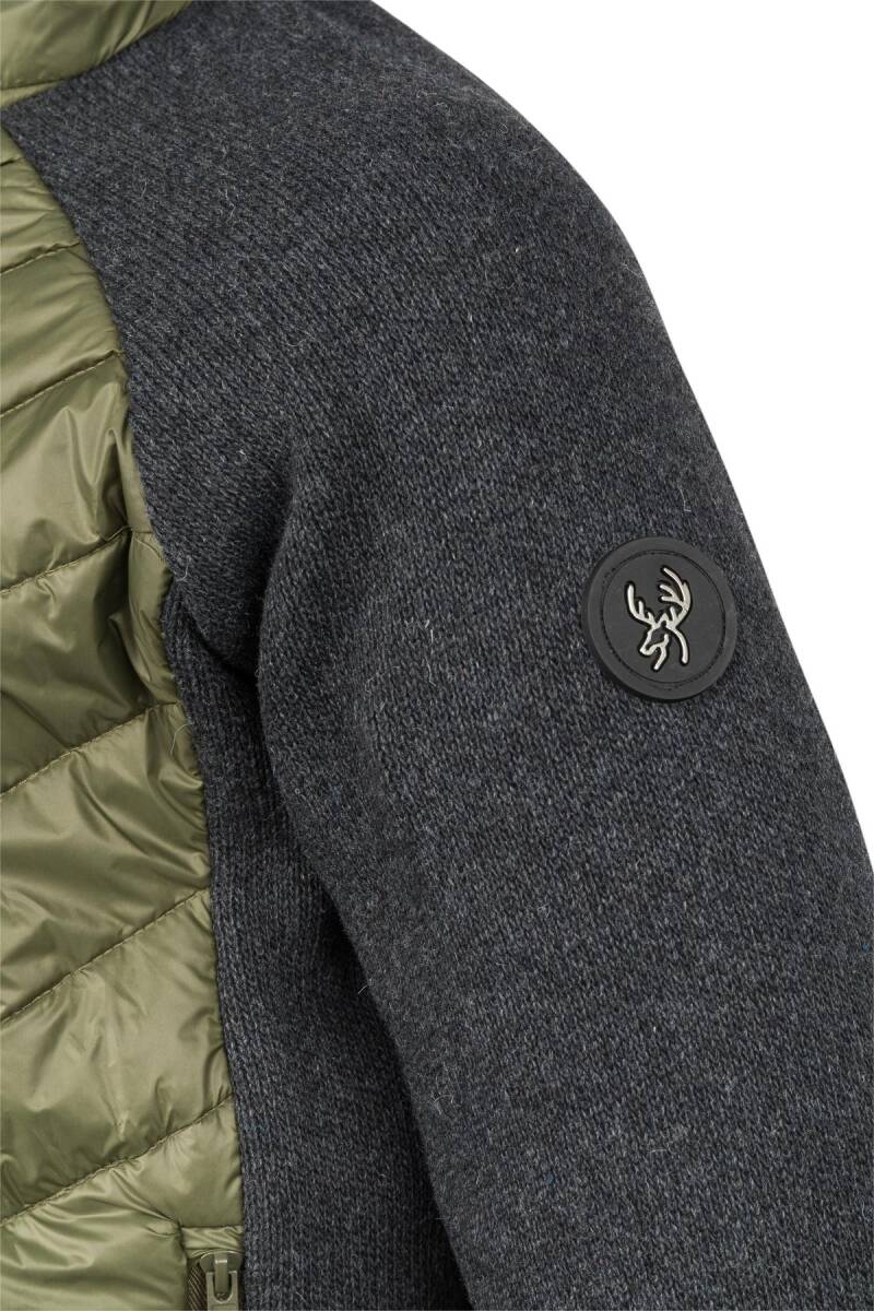 2AS Lucas Erkek Kapşonlu Tam Fermuarlı Sweat Haki - 3